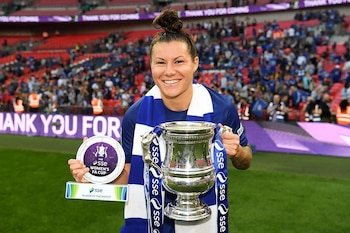 Bachmann fue campeona de la FA Cup femenina y Mejor Jugadora de la final (@bachmannr10)