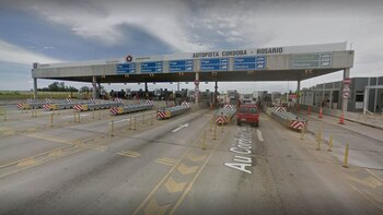 Postal de la estación de peaje Carcañará