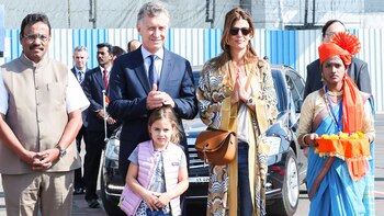 Mauricio Macri junto a su