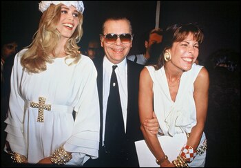 Con Claudia Schiffer y Carolína