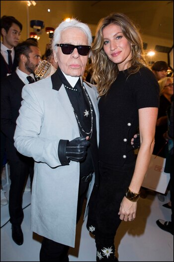 Karl Lagerfeld y la top