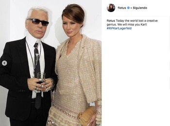 El posteo de Melania en