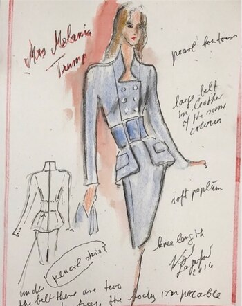 El bosquejo que el modisto