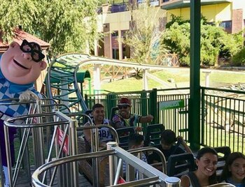 El parque de diversiones estuvo