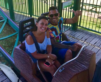 Tevez y su esposa, Vanesa