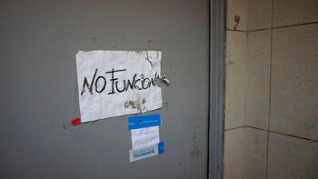 “No funciona”, un cartel habitual