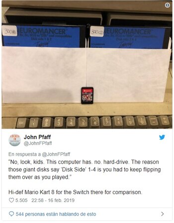 “No, niños, miren. Este ordenador