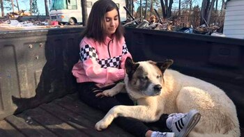 Maleah Ballejos, instantes después del reencuentro con