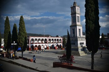 La plaza principal de Tlaxiaco,