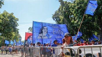 Militantes del Movimiento Evita estuvieron