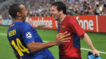 Henry y Messi jugaron juntos
