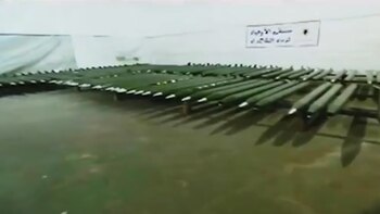 Parte del arsenal de cohetes