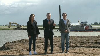 Mauricio Macri y María Eugenia Vidal, la semana pasada, durante la inauguración de una obra en Buenos Aires