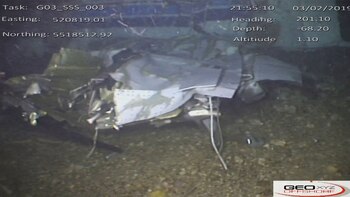 Vista de los restos del