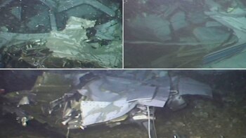 Las imágenes del avión hundido