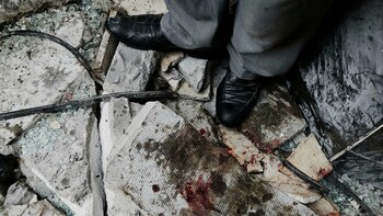 Restos de sangre en pisos