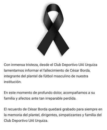 El comunicado del club UAI