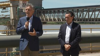 El presidente Macri junto al