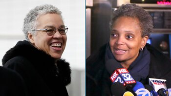 La candidata demócrata Toni Preckwinkle