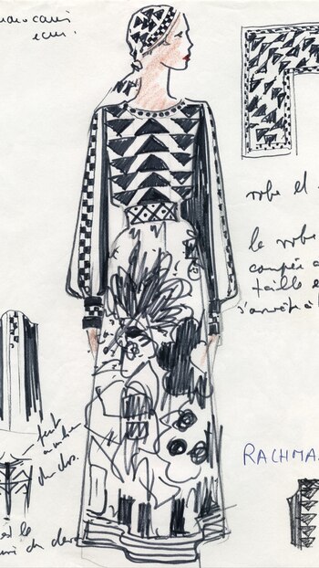 Un boceto de Karl Lagerfeld