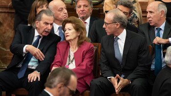 Los ministros de la Corte Suprema de Justicia. Adelante, Maqueda, Highton de Nolasco y Rosenkrantz. Atrás, Rossati y Lorenzetti