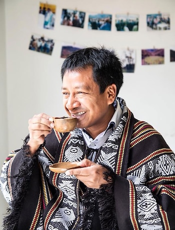 El Taita Hernando Chindoy, líder y exgobernador indígena del resguado Inga. (Foto cortesía Hernando Chindoy)