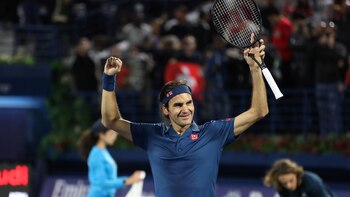 El festejo de Roger tras