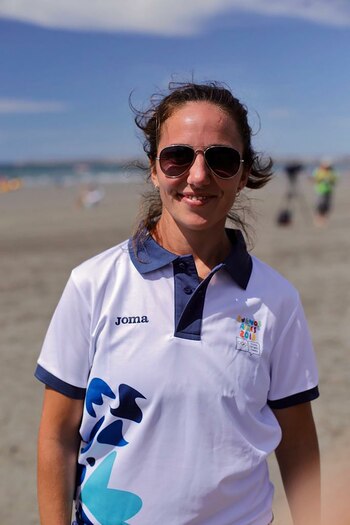 Brunati fue la entrenadora y artífice del oro olímpico femenino en beach handball