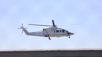 Mauricio Macri se trasladó de Aeroparque a Olivos en helicoptero (Matias Baglietto)