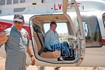 Franco Macri en su helicóptero