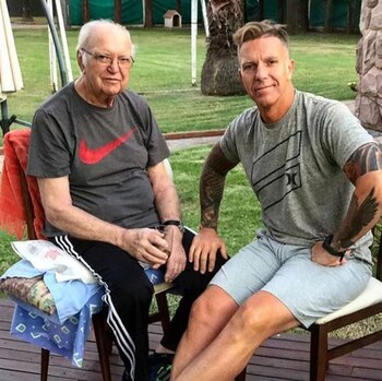 La foto que publicó Fantino con su padre