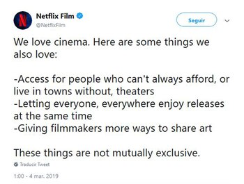 El mensaje que publicó Netflix
