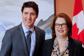 Trudeau junto a la ex