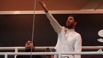 Sergio Ramos, en su palco