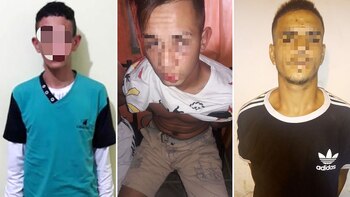 Los tres presuntos autores del