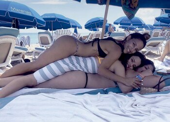 Lourdes en sus últimas vacaciones.