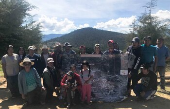 Un grupo de aldeanos nahuas