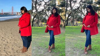 Revati Bordawekar durante el embarazo