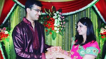 Revati Bordawekar y su marido