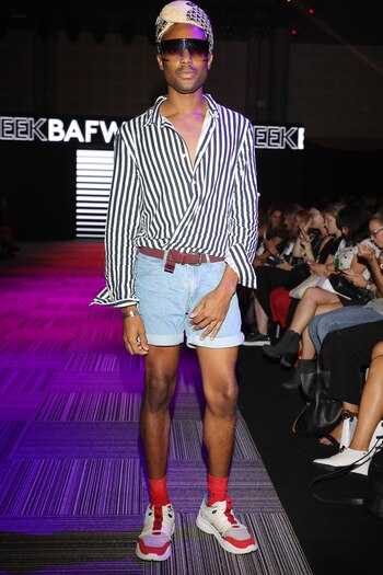 Camisa clásica, bermuda denim que