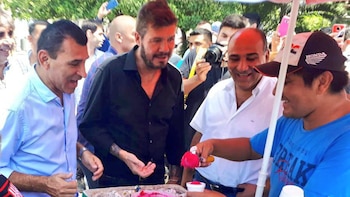 En marzo Tinelli hizo campaña