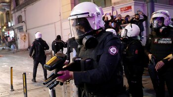 La policía usó gases lacrimógenos