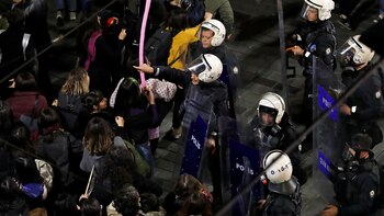 La policía dispersó la protesta