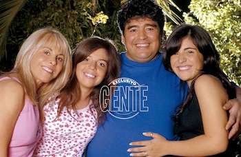 Diego junto a Dalma y