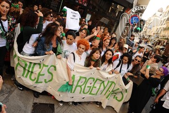 Las actrices en la esquina