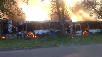 Quema de colectivos de Expreso