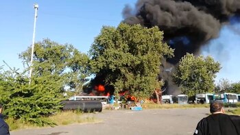 El incendio ocurrió durante la