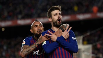 Barcelona’s Spanish defender Gerard Pique