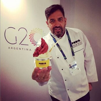 Maximiliano participó con Podio como