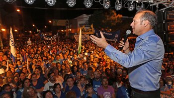 Omar Gutiérrez durante el festejo